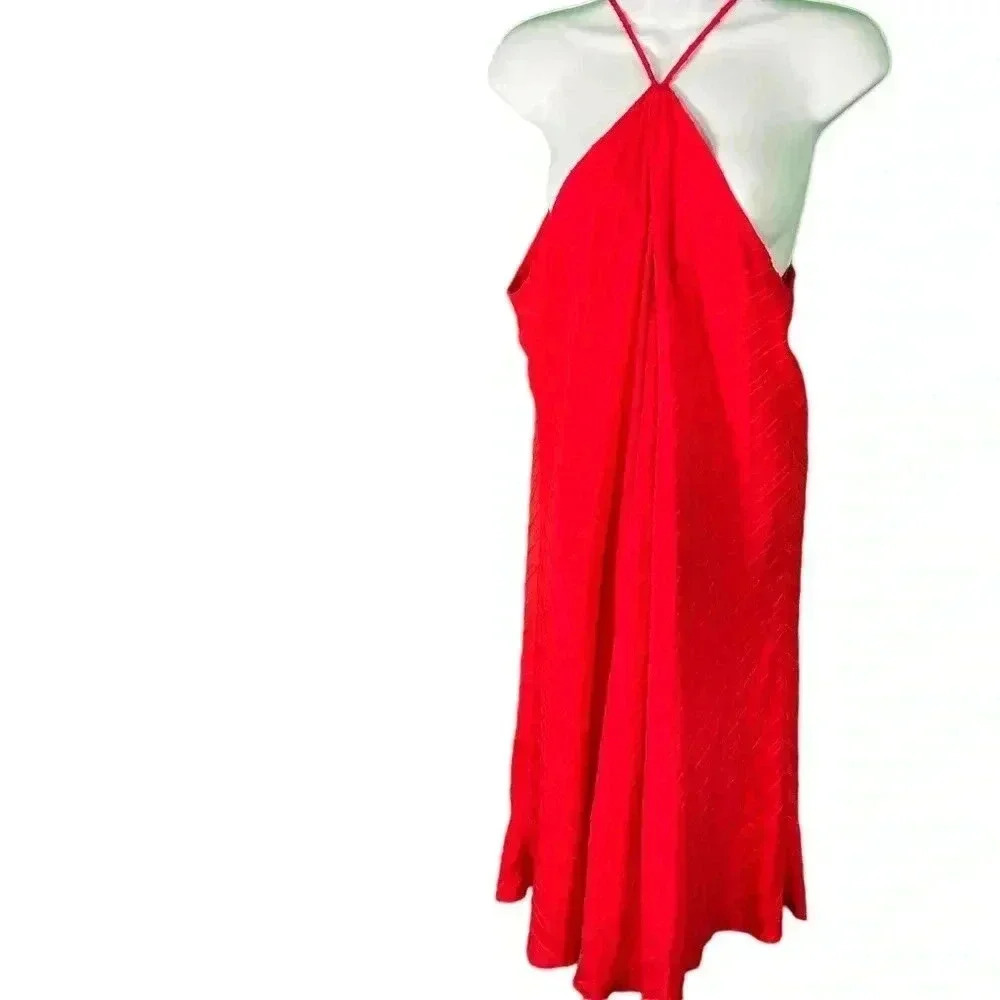 Skies Are Blue Cherry Red Sleeveless Women's Maxi Dress Size Medium